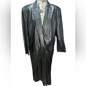 Vintage Global Identity(G-iii) Women's Small Leather Trench Jacket